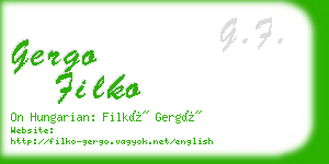 gergo filko business card